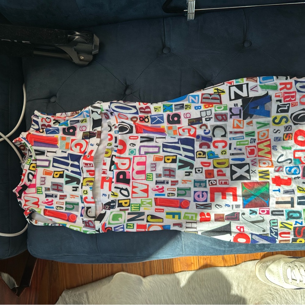 Colorful Alphabet Print Dress